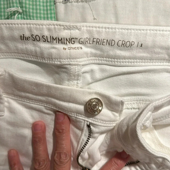 Chicos WOMENS jeans white size 1 STRECHY - Picture 2 of 12